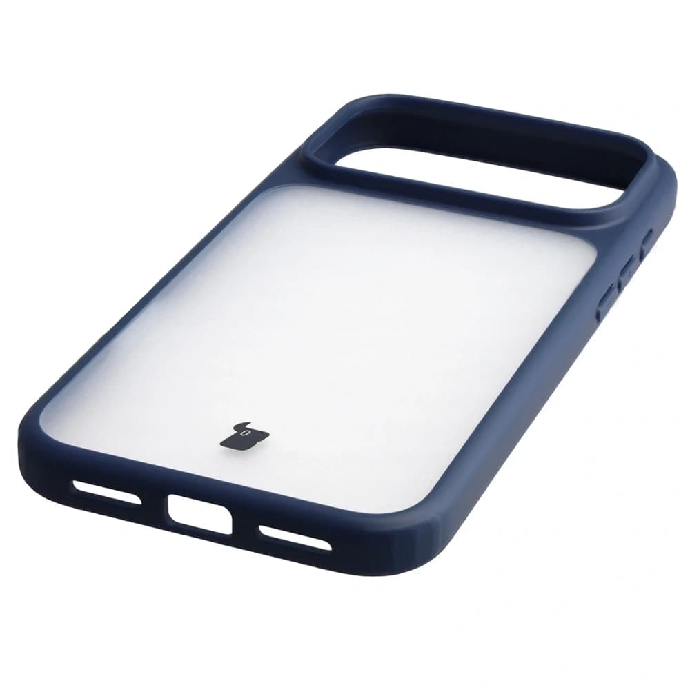 Bizon Case Angelo Apple iPhone 17 Pro Max semi-transparent with a navy blue frame - 5