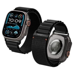 Spigen WBF1 Band für Apple Watch 6/7/8/9/10/SE/Ultra 1/2 44/45/46/49mm Schwarz
