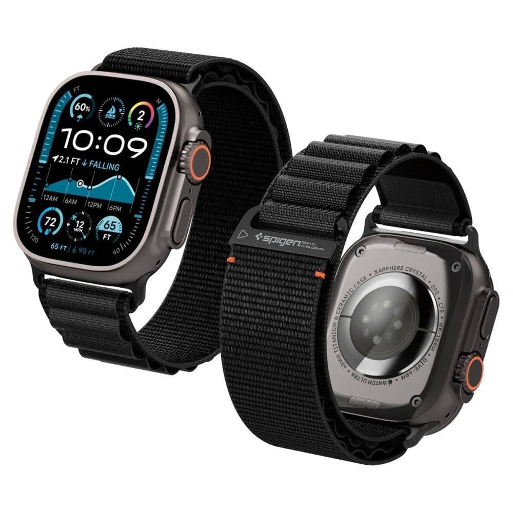 Spigen WBF1 Band für Apple Watch 6/7/8/9/10/SE/Ultra 1/2 44/45/46/49mm Schwarz - 1