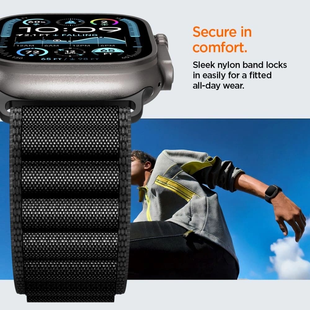 Spigen WBF1 Band für Apple Watch 6/7/8/9/10/SE/Ultra 1/2 44/45/46/49mm Schwarz - 13