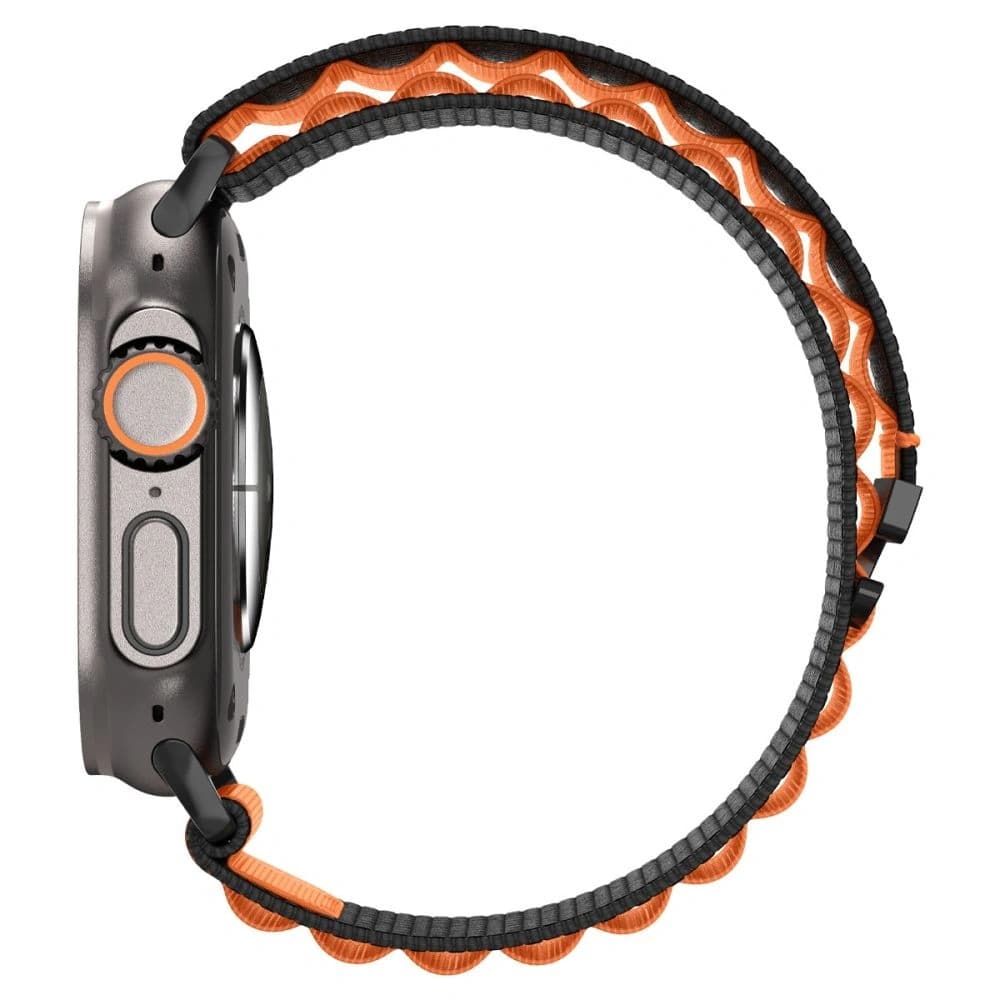 Spigen WBF1 Band Apple Watch 6/7/8/9/10/SE/Ultra 1/2 44/45/46/49mm Black/orange - 6