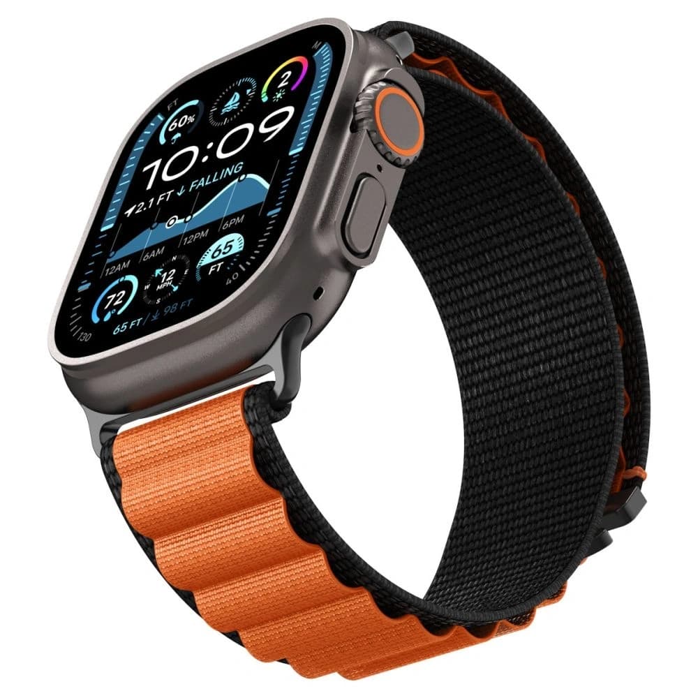 Spigen WBF1 Band Apple Watch 6/7/8/9/10/SE/Ultra 1/2 44/45/46/49mm Black/orange - 8
