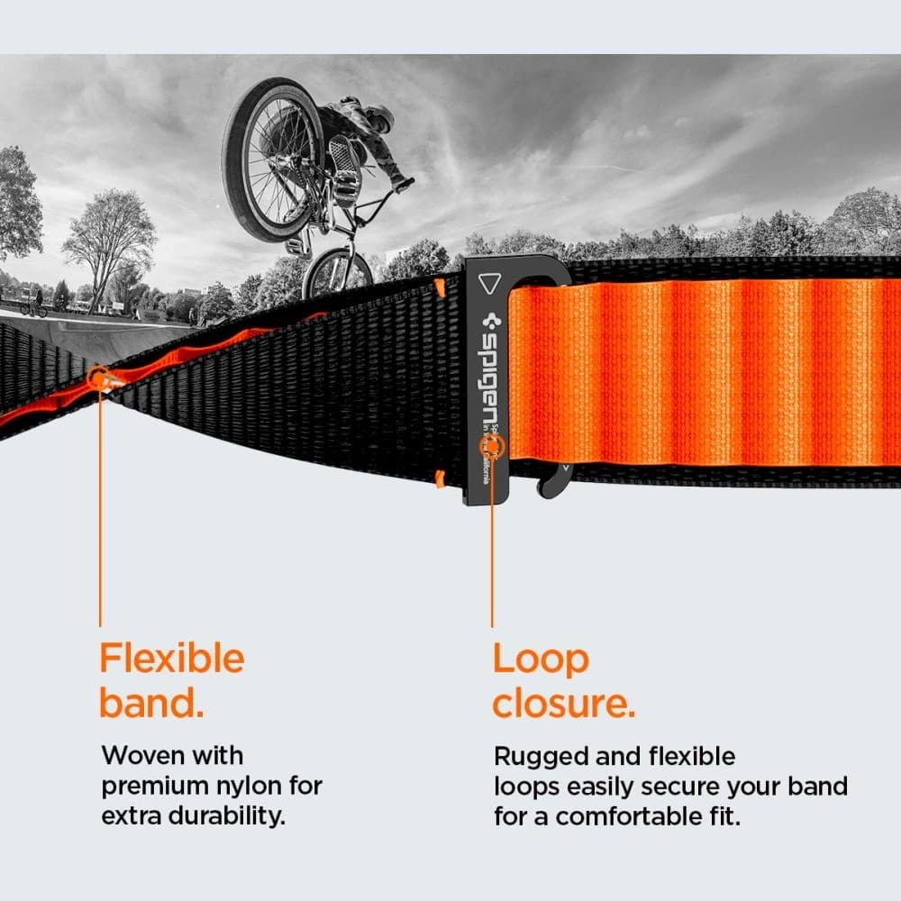 Spigen WBF1 Band Apple Watch 6/7/8/9/10/SE/Ultra 1/2 44/45/46/49mm Black/orange - 15