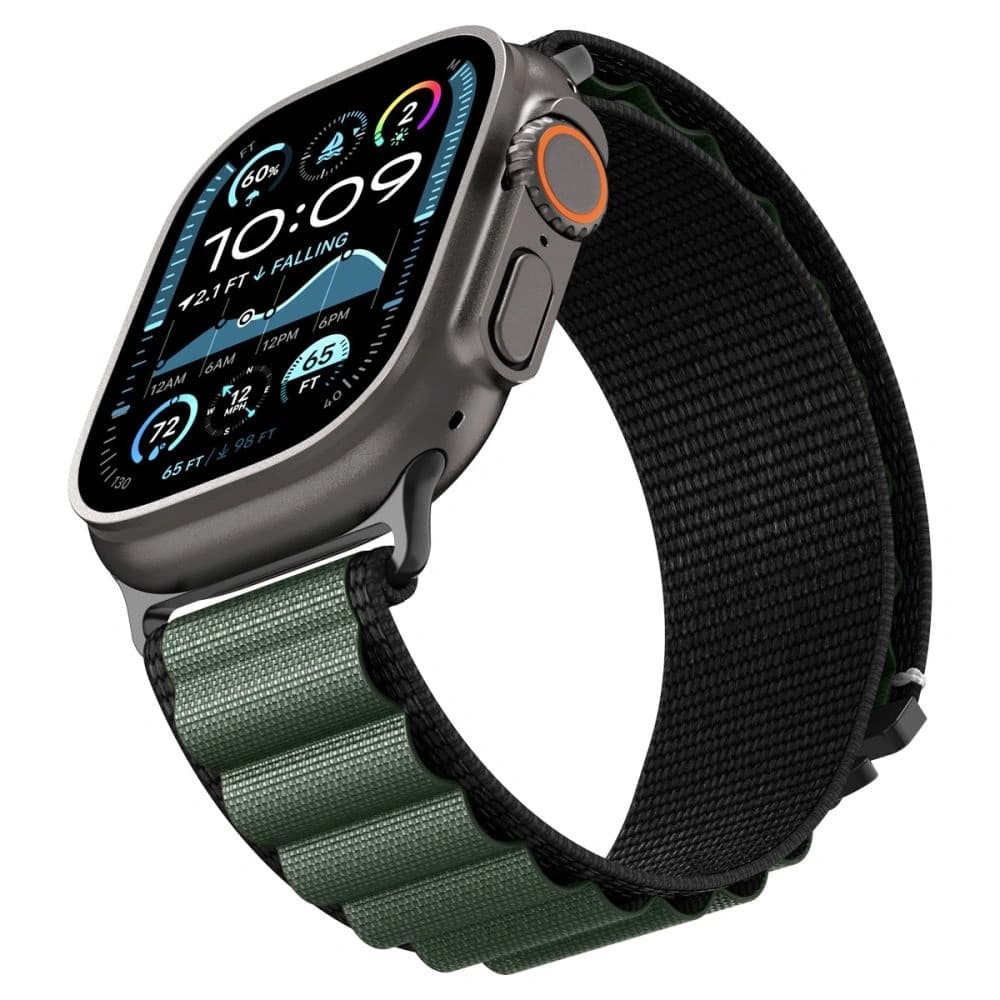 Spigen WBF1 Band Apple Watch 6/7/8/9/10/SE/Ultra 1/2 44/45/46/49mm Black/green - 8