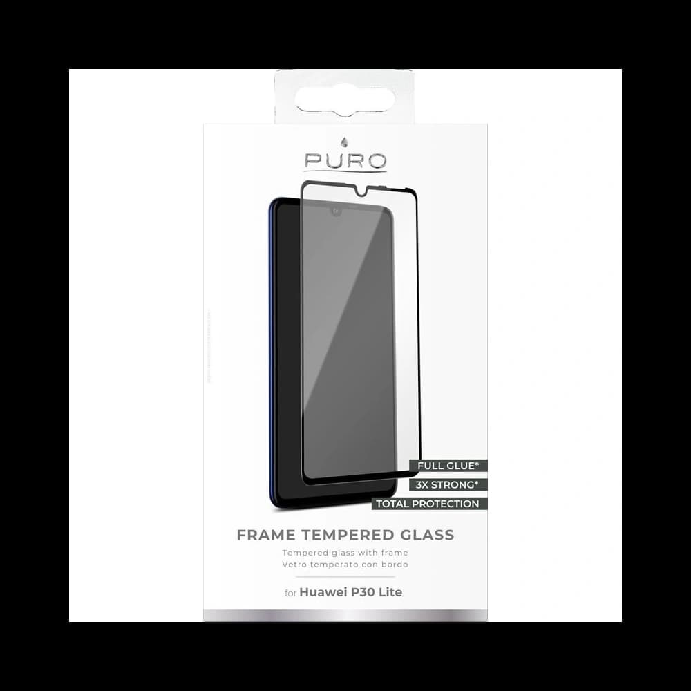 PURO Frame Tempered Glass Huawei P30 Lite (black) - 2
