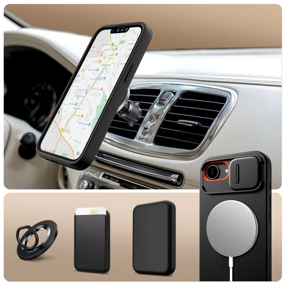 Tech-Protect Kevlar Aura MagSafe Apple iPhone 17e / 16e Schwarz - 6