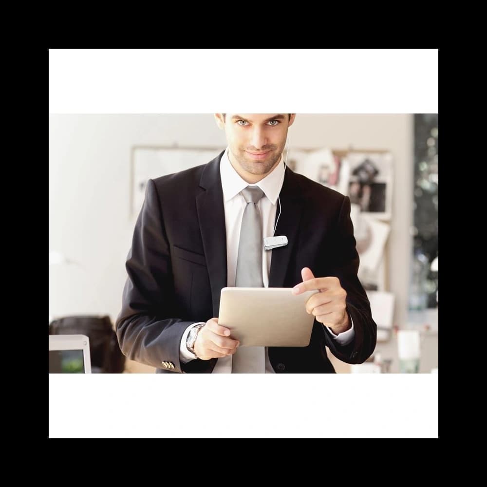 PURO Pod Rollup Bluetooth Einziehbarer Kopfhörer mit Clip (weiß) - 3