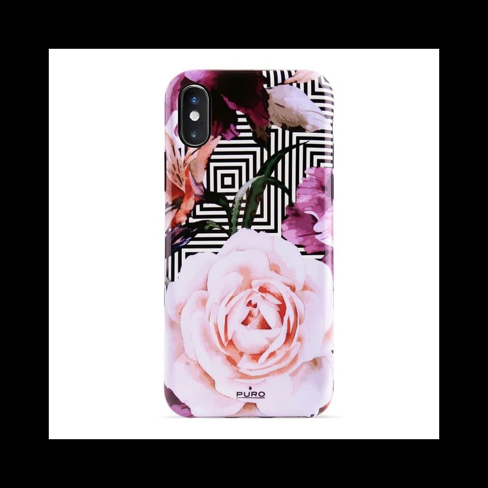 PURO Glam Geo Flowers Apple iPhone XS Max (Pink Peonies) - 1