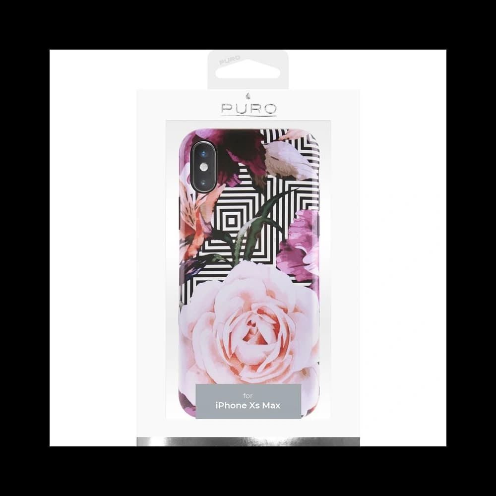 PURO Glam Geo Flowers Apple iPhone XS Max (Pink Peonies) - 2