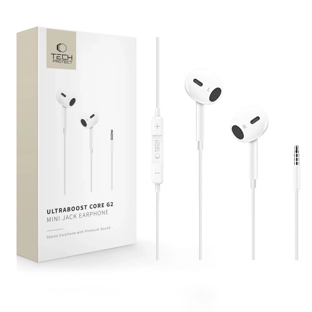 Tech-Protect Ultraboost Mini Jack Earphone Core G2 White - 1