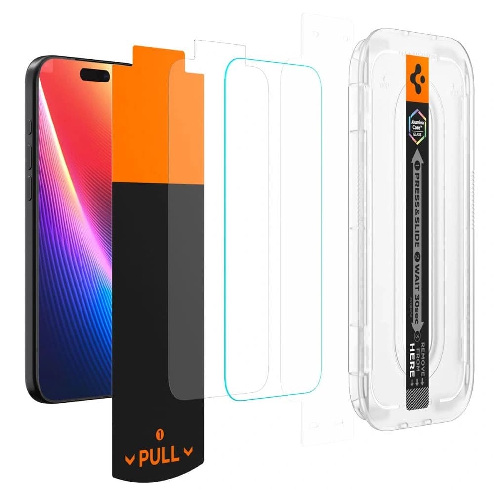 Spigen Glas.tr ez Fit Pro Apple iPhone 16 Pro Max / 17 Pro Max Datenschutz [2 PACK] - 5