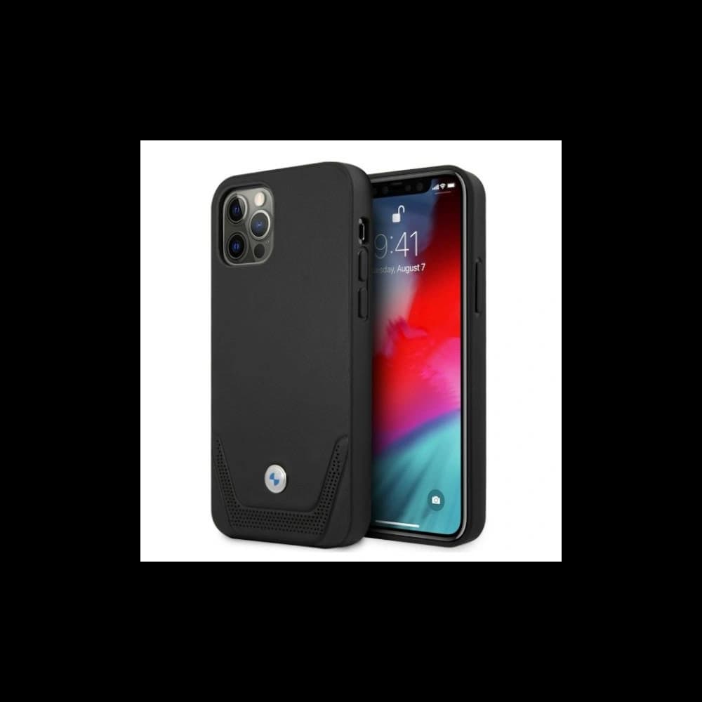 [CR] BMW BMHCP12MRSWPK Apple iPhone 12/12 Pro black hardcase Leather Perforate - 1