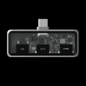 Satechi Mobile XR Hub with Audio, USB-C / USB-C PD 100W, USB-C DP 1.4 4K@60Hz, 3.5mm Jack grey