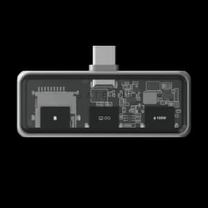 Satechi Mobile XR Hub, USB-C / USB-C PD 100W, USB-C DP 1.4 4K@60Hz, microSD card reader grey