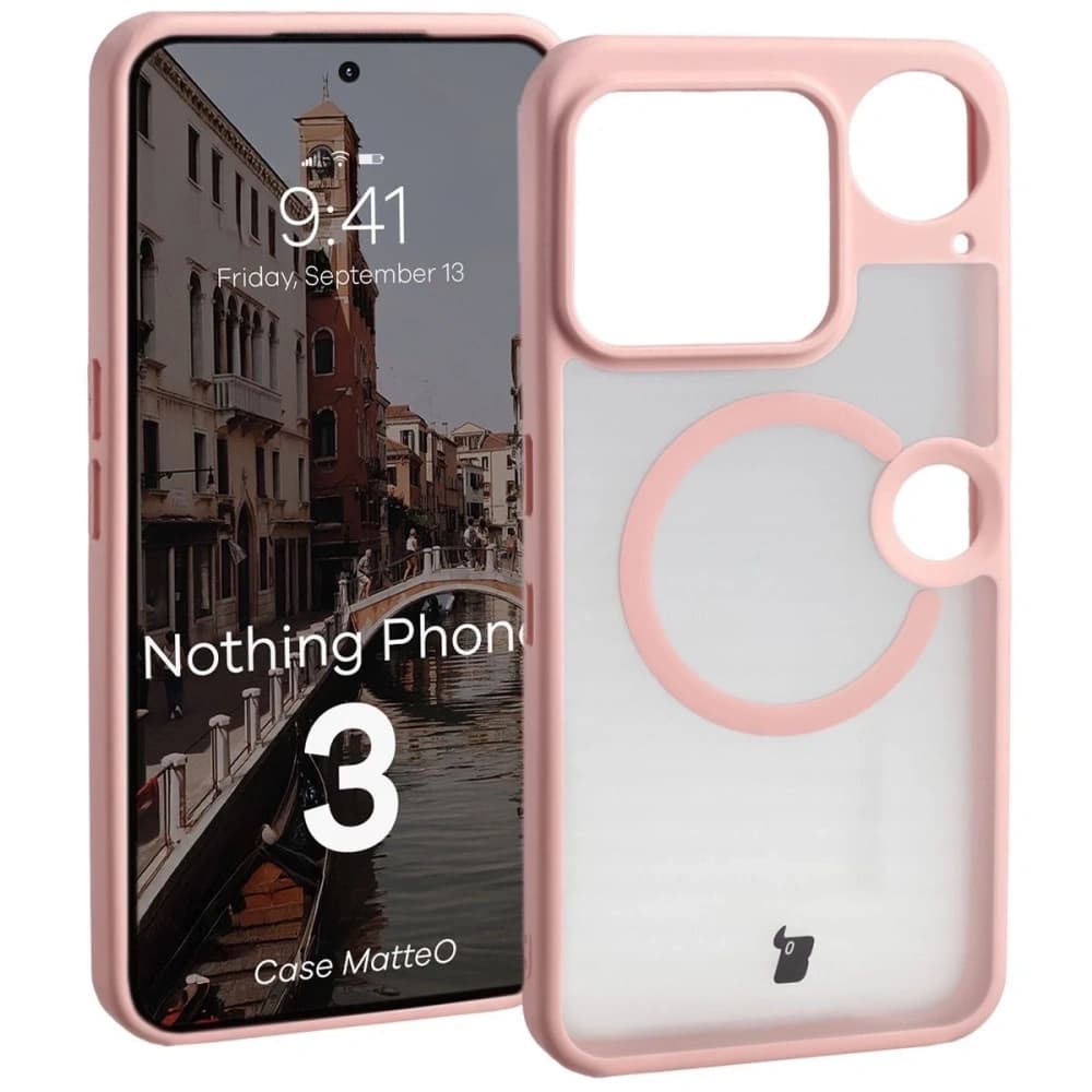 Bizon Case MatteO Magnetic Nothing Phone (3) smoky light pink - 1