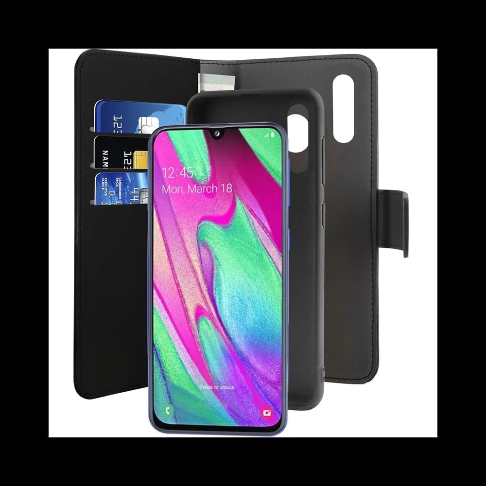 Samsung PURO Geldbörse Abnehmbare 2-in-1 Tasche Galaxy A40 (schwarz) - 2