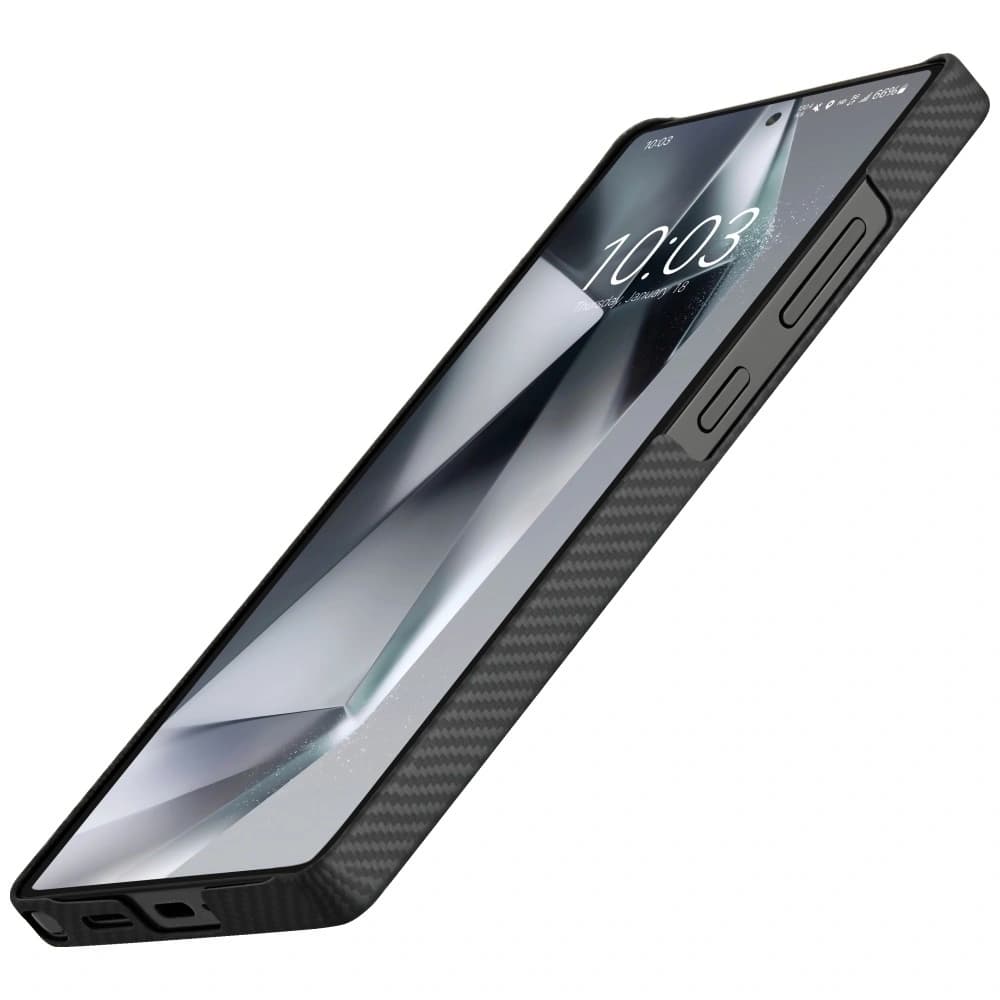 PITAKA Ultra-Dünn MagSafe Samsung Galaxy S25 Ultra schwarz grau - 5