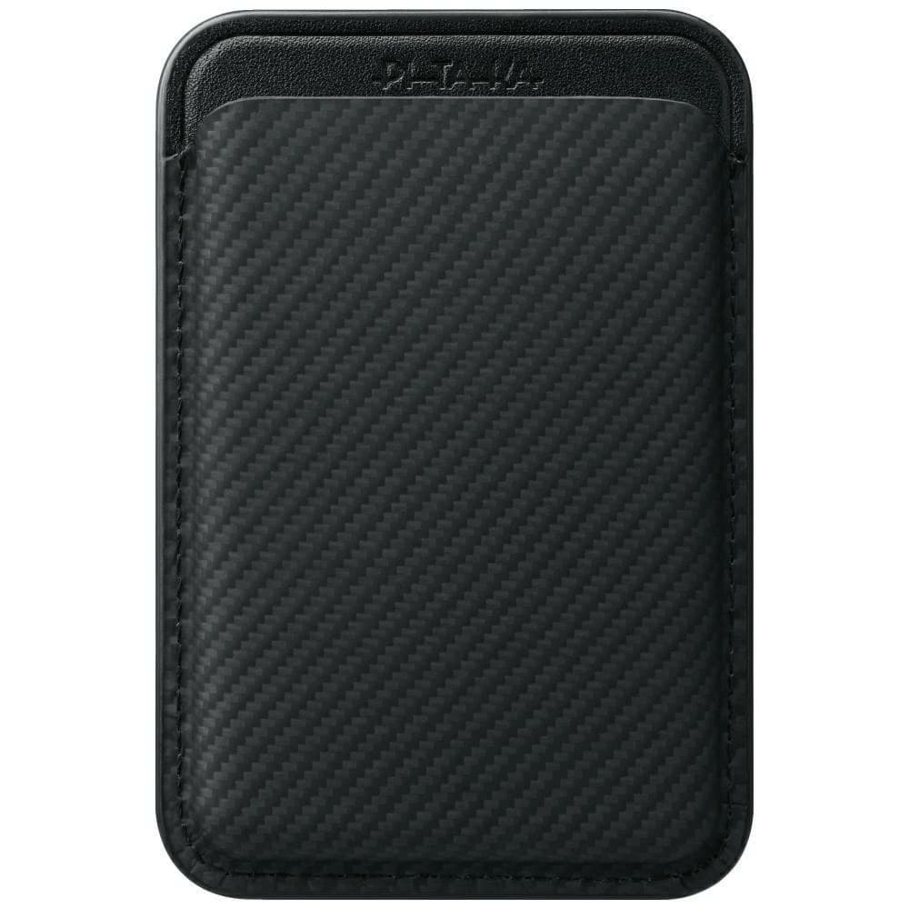 PITAKA Woven Magnetic Wallet MagSafe black grey - 1
