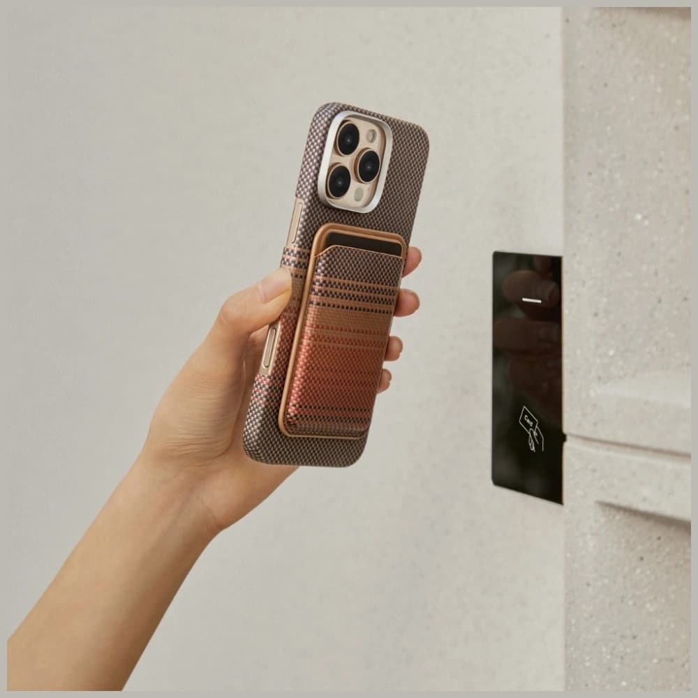 PITAKA Woven Magnetic Wallet MagSafe sunset - 14