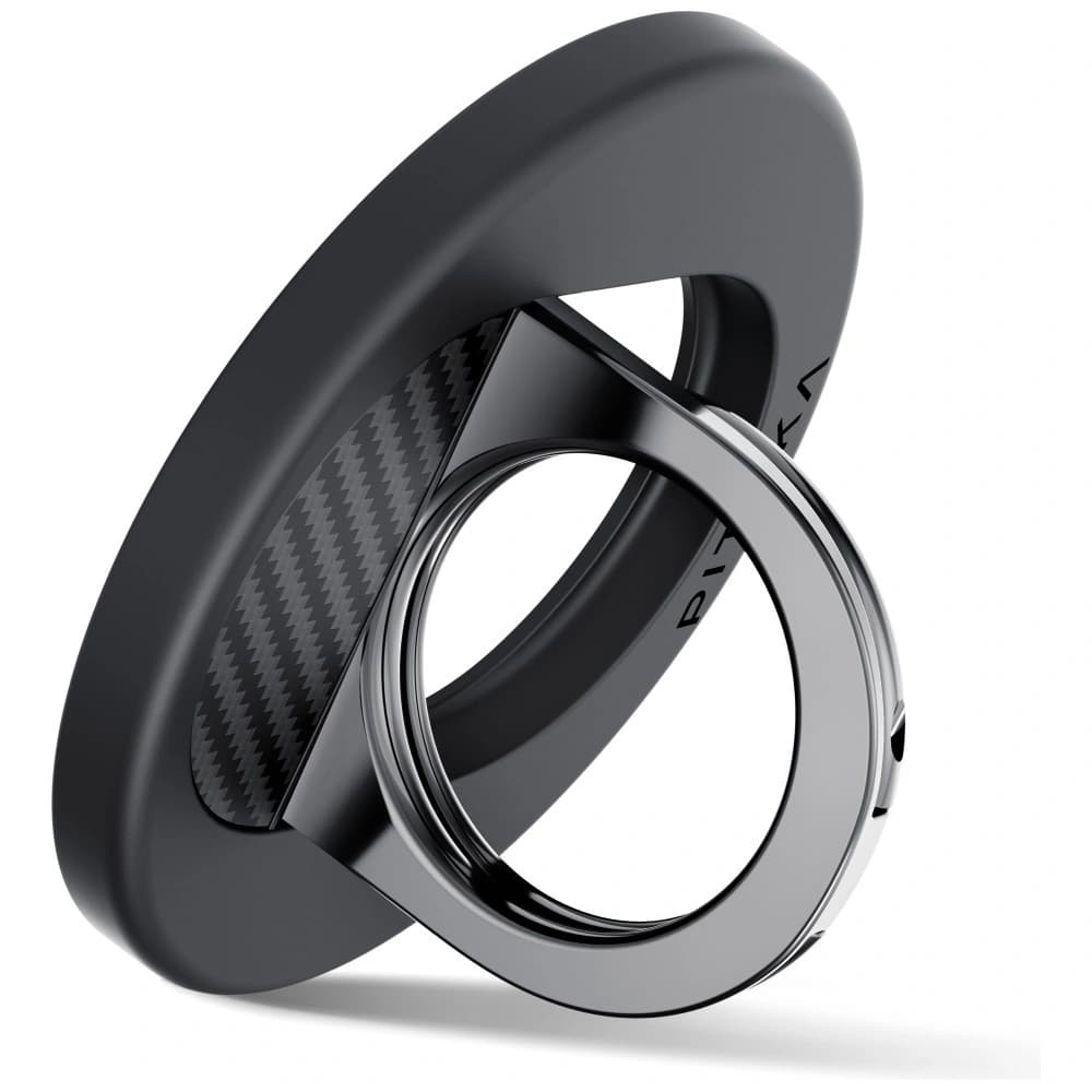 Uchwyt magnetyczny na palec PITAKA MagEZ Grip 3 MagSafe z funkcją podstawki czarno szary - 3