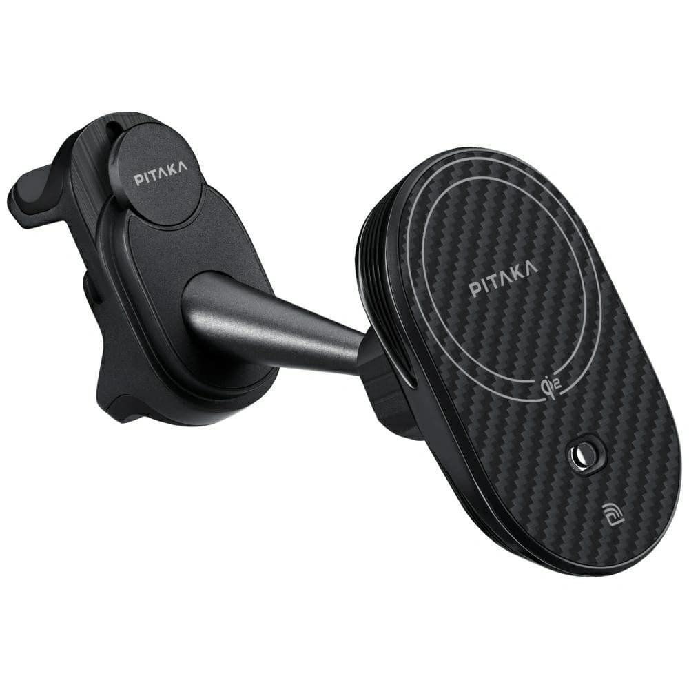 Uchwyt samochodowy z ładowarką bezprzewodową PITAKA MagEZ Pro 2 Qi2 Tesla MagSafe do Tesla Model 3/Y czarno szary - 3