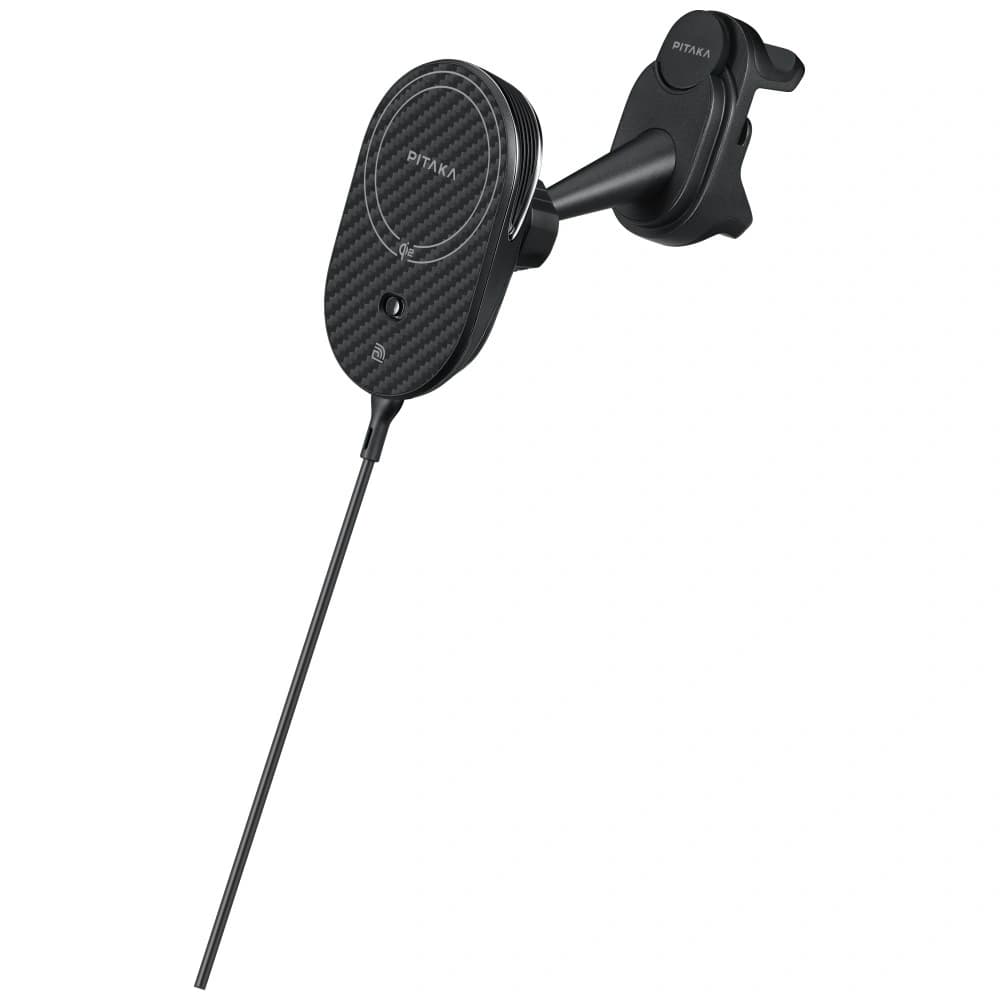 Uchwyt samochodowy z ładowarką bezprzewodową PITAKA MagEZ Pro 2 Qi2 Tesla MagSafe do Tesla Model 3/Y czarno szary - 4