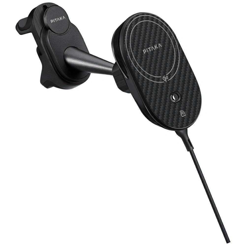 Uchwyt samochodowy z ładowarką bezprzewodową PITAKA MagEZ Pro 2 Qi2 Tesla MagSafe do Tesla Model 3/Y czarno szary - 5