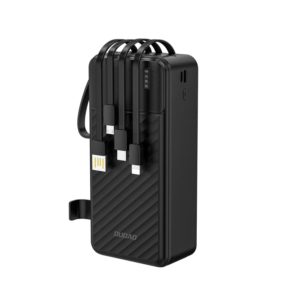 Dudao K11 Max Powerbank 30000mAh with built-in cables black - 1