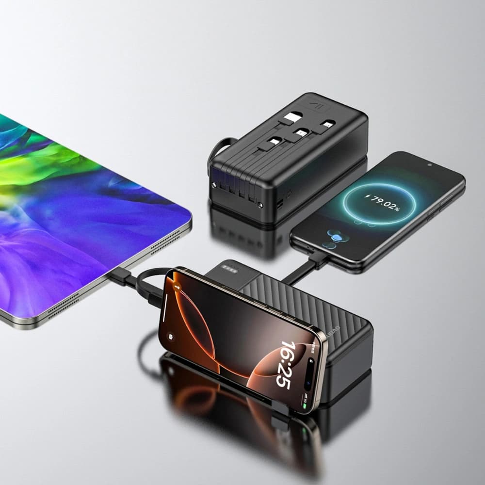 Dudao K11 Max Powerbank 30000mAh with built-in cables black - 3