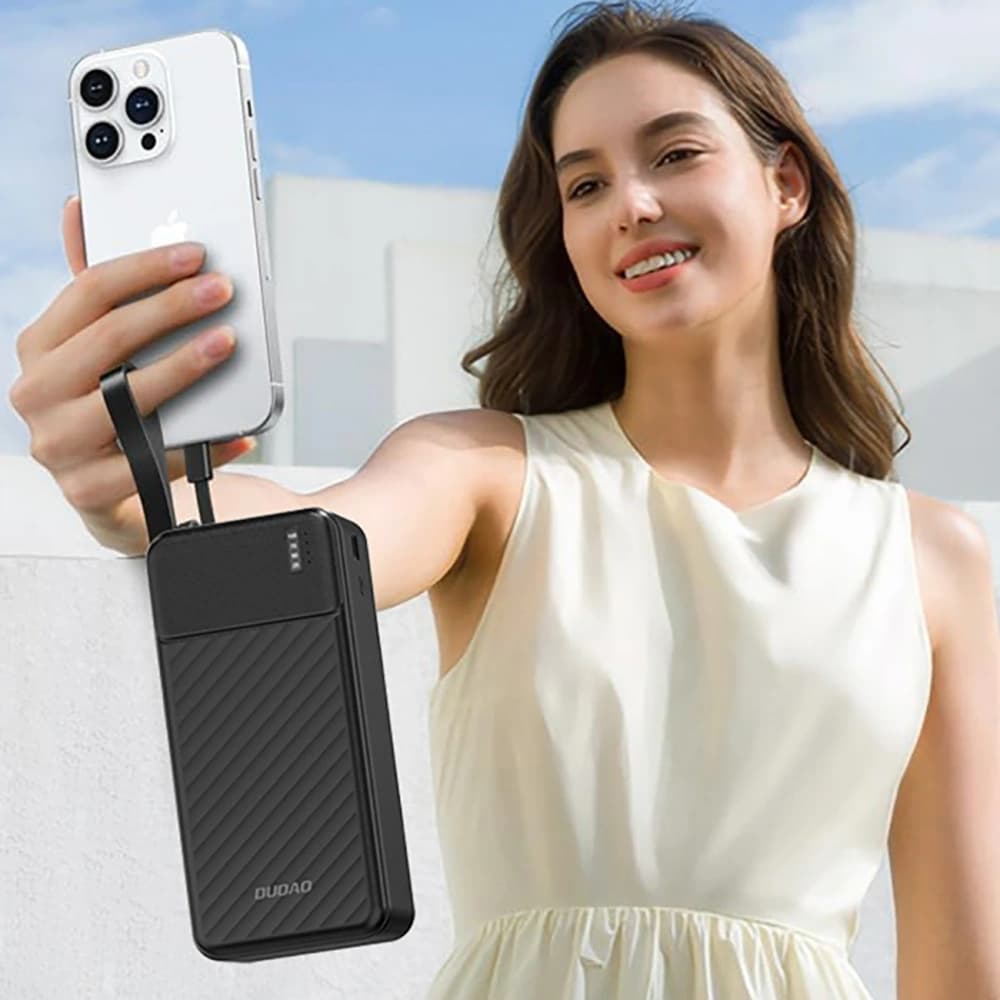 Dudao K11 Max Powerbank 30000mAh with built-in cables black - 6