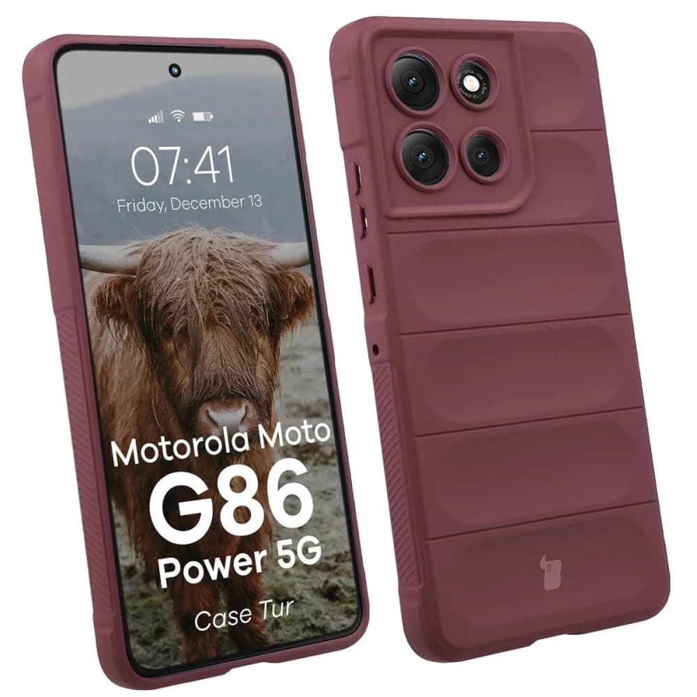 Bizon Case Tur Motorola Moto G86 Power 5G burgunderrot - 1