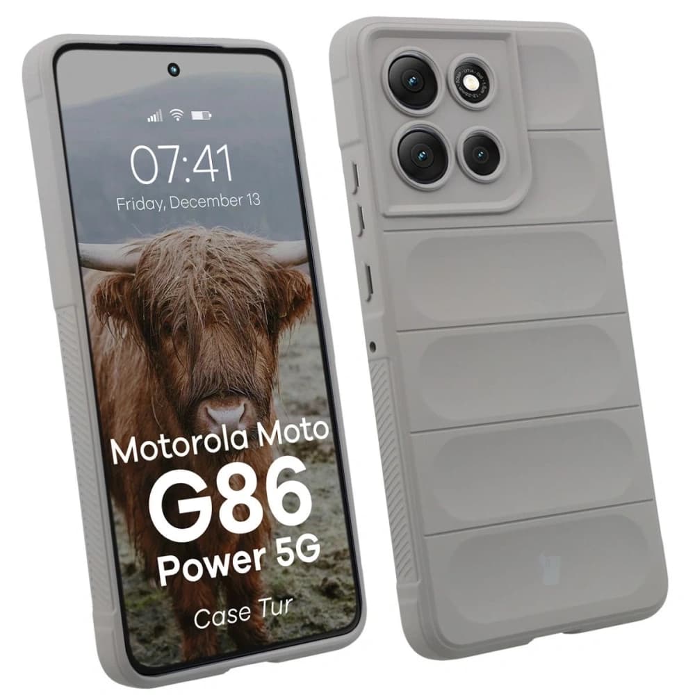 Bizon Case Tur Motorola Moto G86 Power 5G light grey - 1