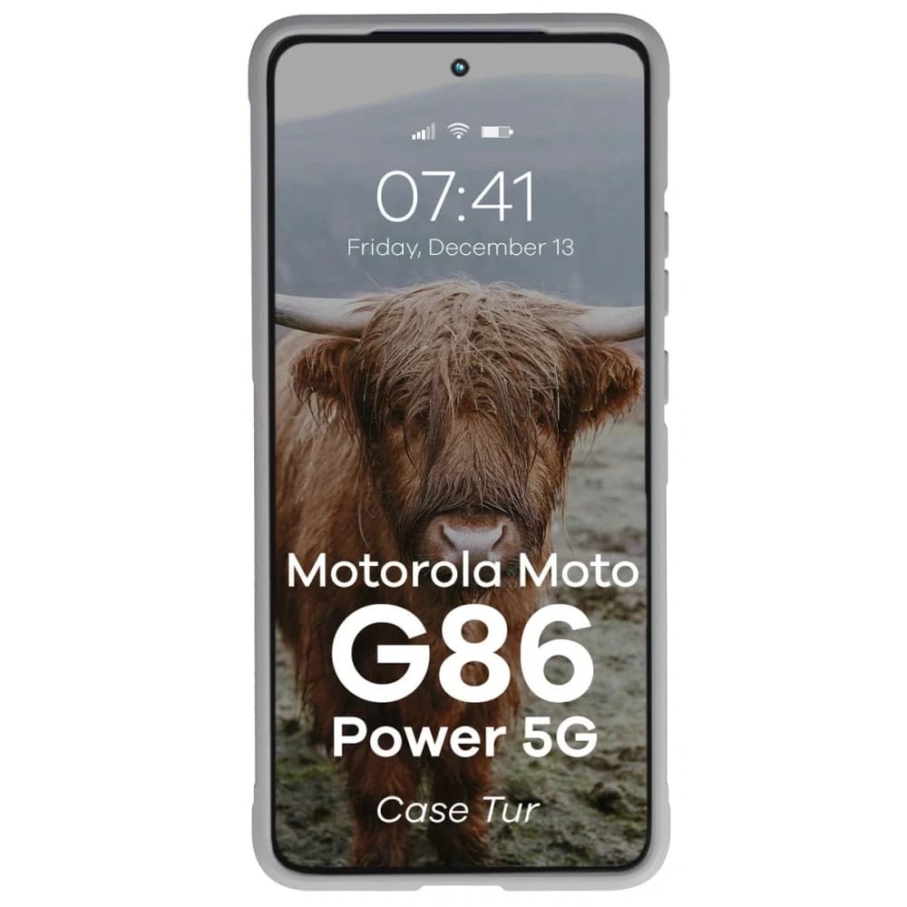 Bizon Case Tur Motorola Moto G86 Power 5G light grey - 5