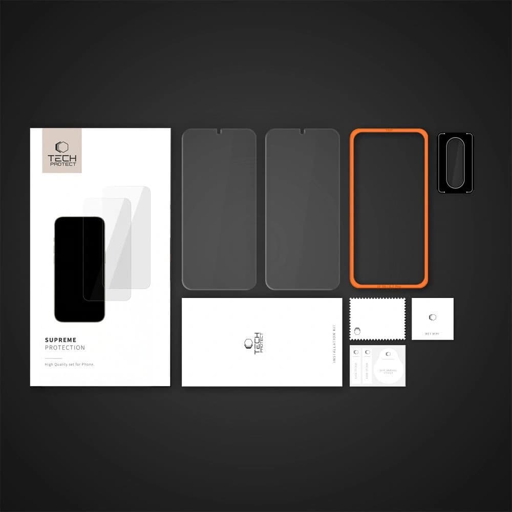 Tech-Protect Supreme Easy Set Samsung Galaxy A17 4G / 5G Clear [3 PACK] - 7