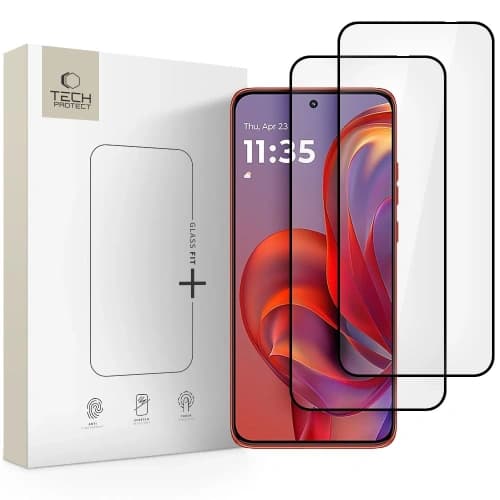 Tech-Protect Glass Fit+ Motorola Edge 50 Neo / 60 Neo Schwarz [2 PACK]