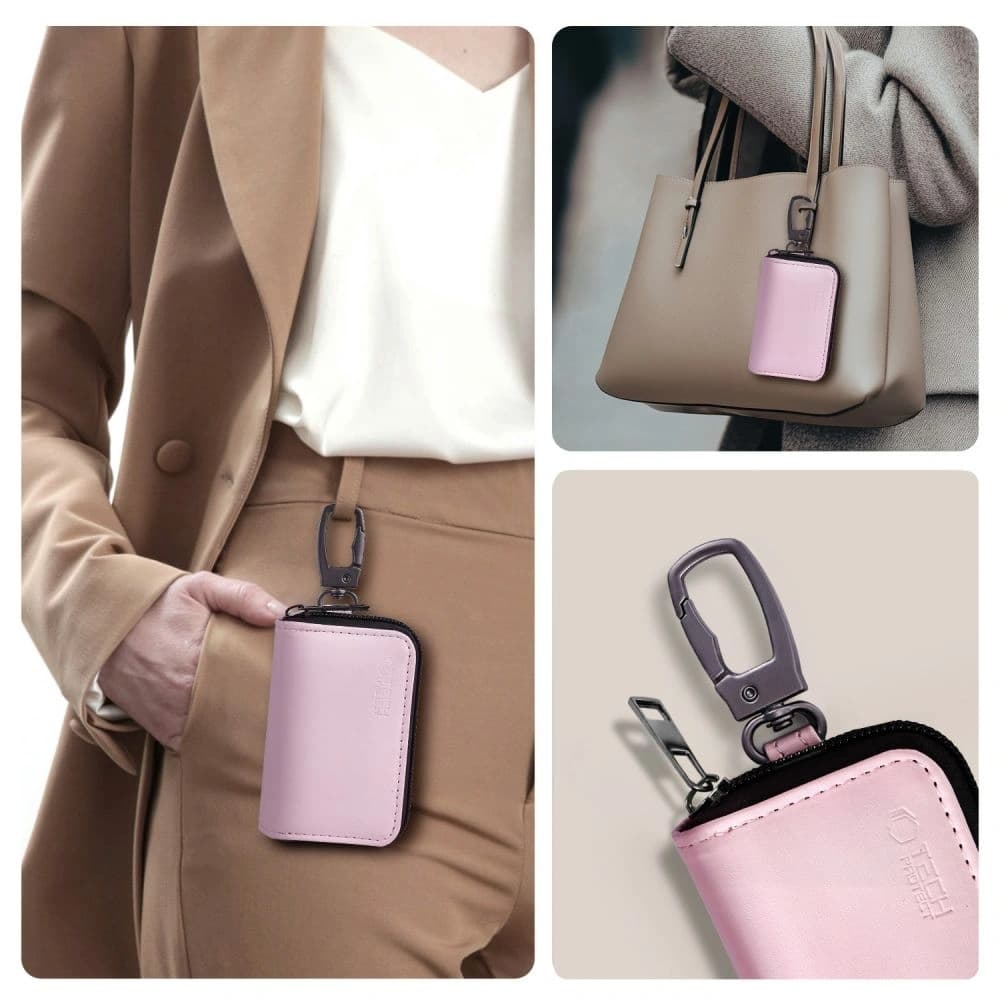 Tech-Protect KLR300 Pouch Keyless RFID Signal Blocker Case Pink - 4
