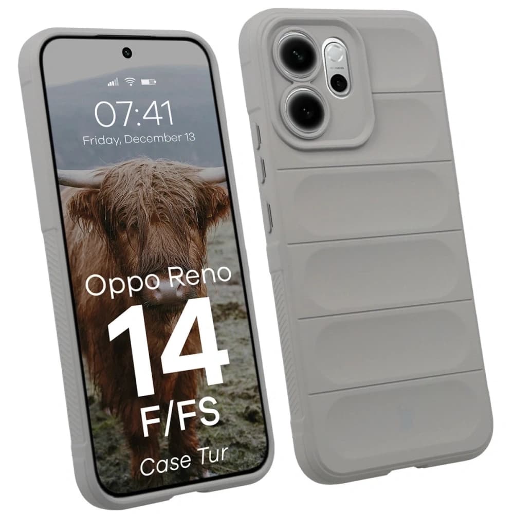 Bizon Case Tur Oppo Reno 14 F / 14 FS light grey - 1