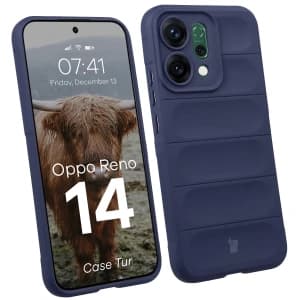Pancerne etui Bizon Case Tur do Oppo Reno 14 granatowe