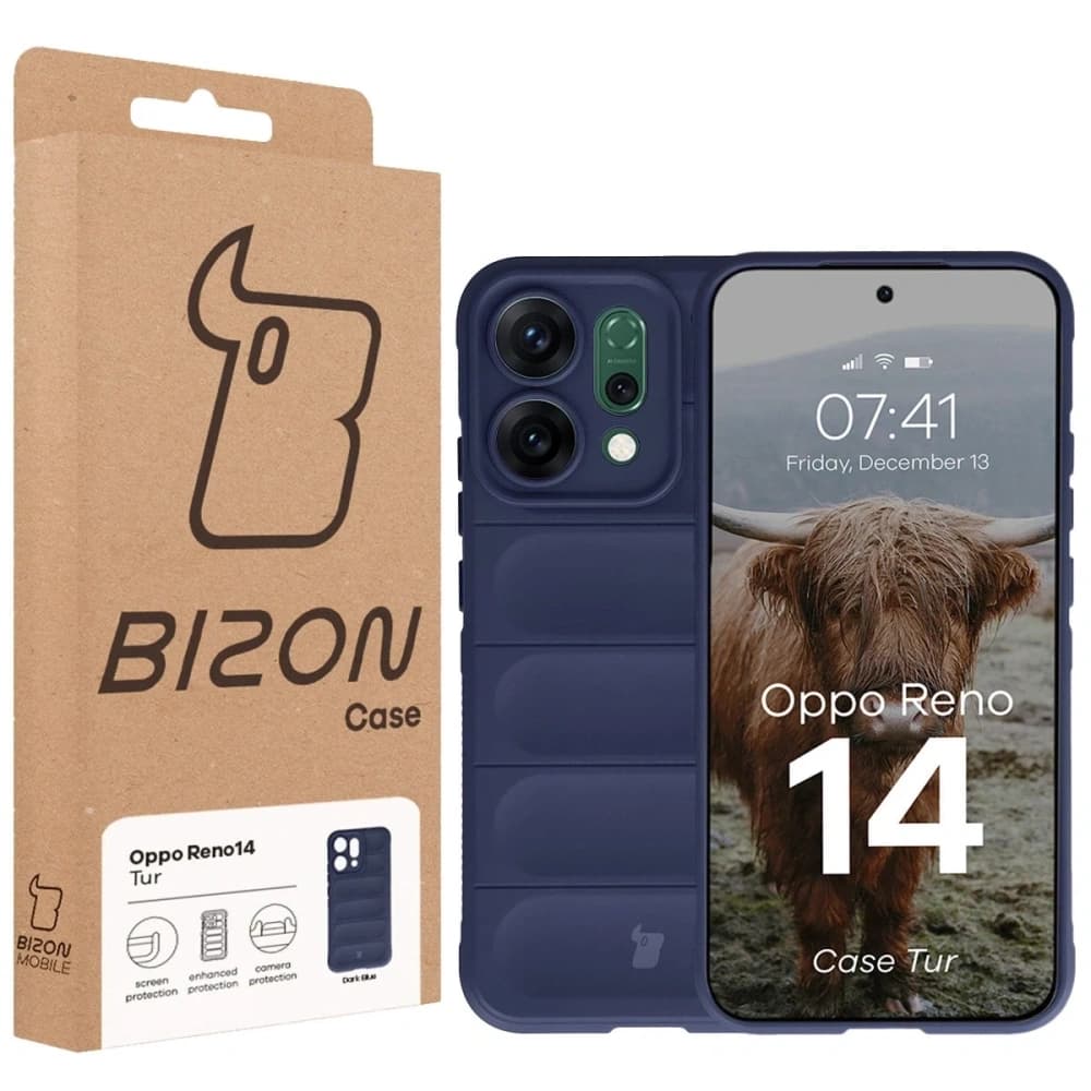 Pancerne etui Bizon Case Tur do Oppo Reno 14 granatowe - 8