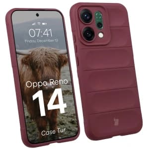 Pancerne etui Bizon Case Tur do Oppo Reno 14 burgundowe