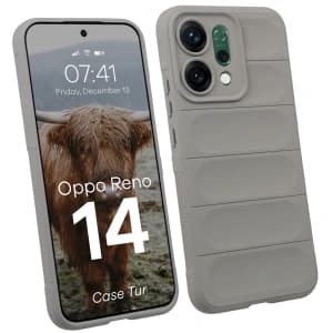 Pancerne etui Bizon Case Tur do Oppo Reno 14 jasnoszare
