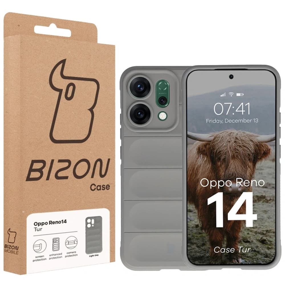Bizon Case Tur Oppo Reno 14 light grey - 8