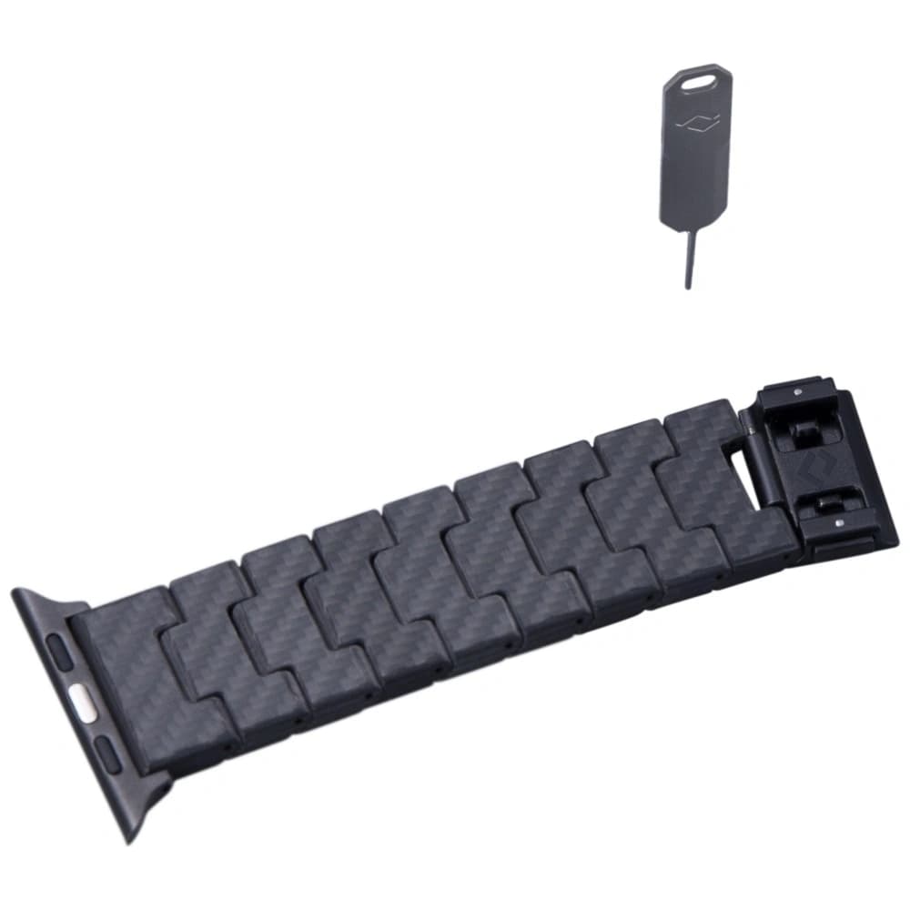 PITAKA Carbonfaser Modern Apple Watch 1/2/3/4/5/6/7/8/9/10/11/SE/SE 3/Ultra/Ultra 2/Ultra 3 schwarz grau - 13