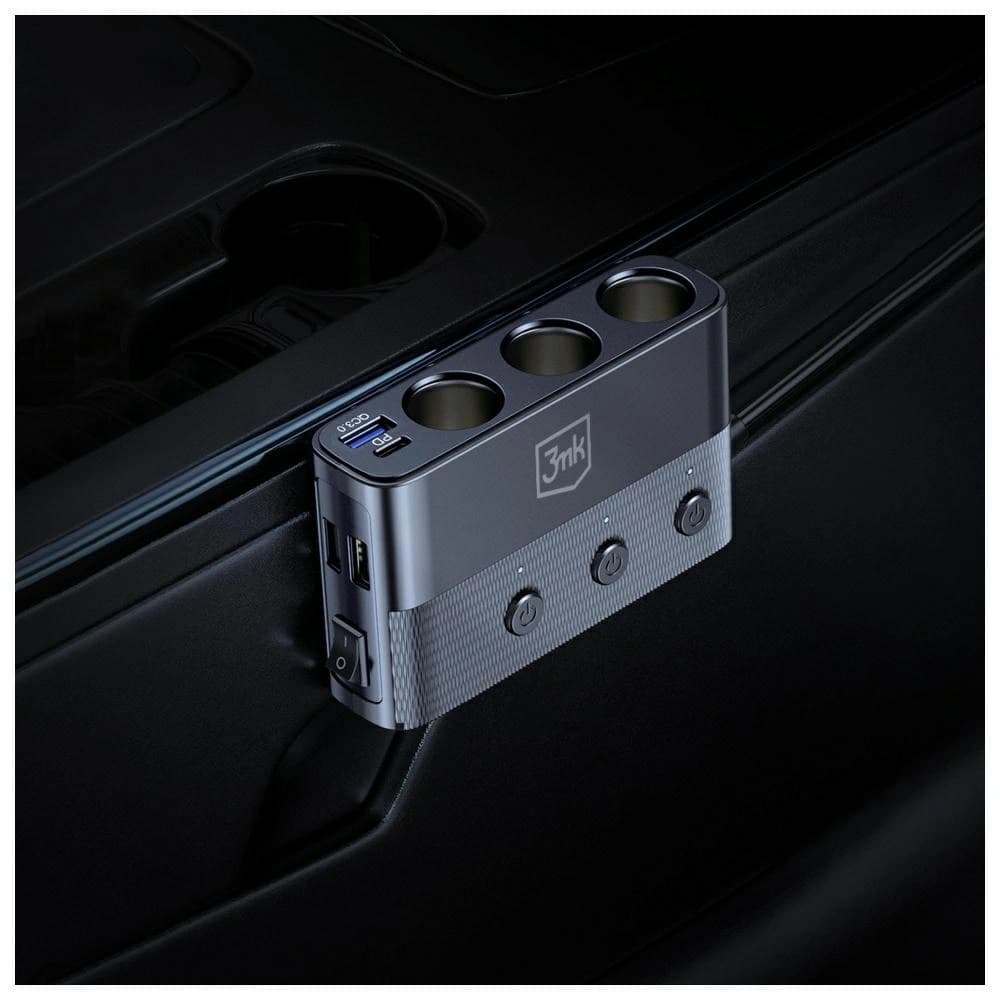 3MK Car Power Splitter 120W PD QC PPS 3xUSB-A, USB-C, 3xDC black - 6
