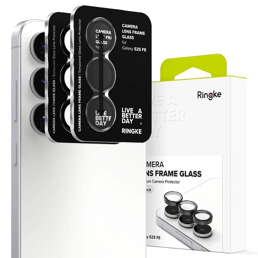 Ringke Camera Frame Protector Samsung Galaxy S25 FE Black [2 PACK] - 1