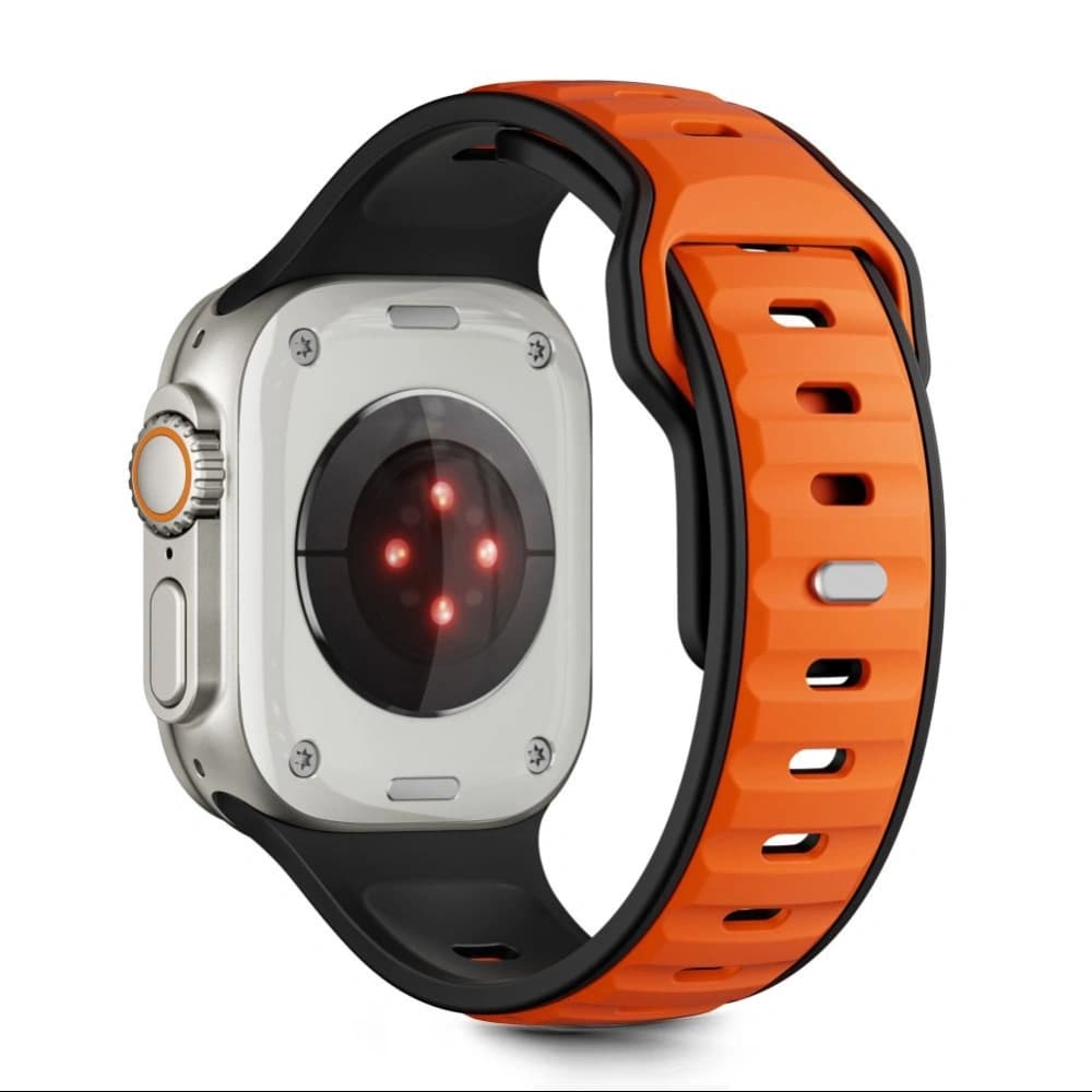 Tech-Protect IconBand Linie Apple Watch 8 / 9 / 10 / 11 / SE / Ultra 44/45/46/49mm Schwarz/Orange - 2