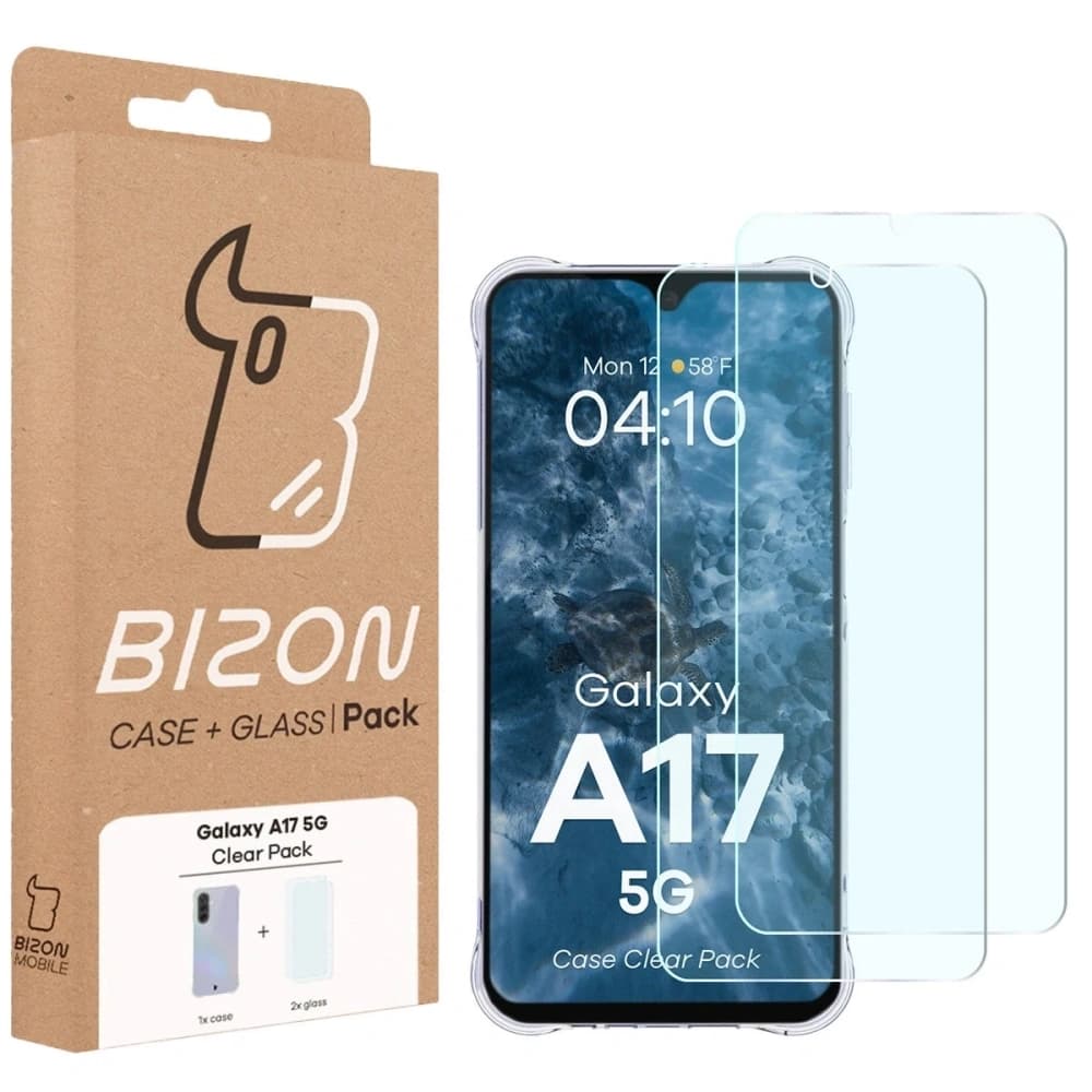 Bizon Case Clear Pack case + 2x tempered glass Samsung Galaxy A17 5G - 9
