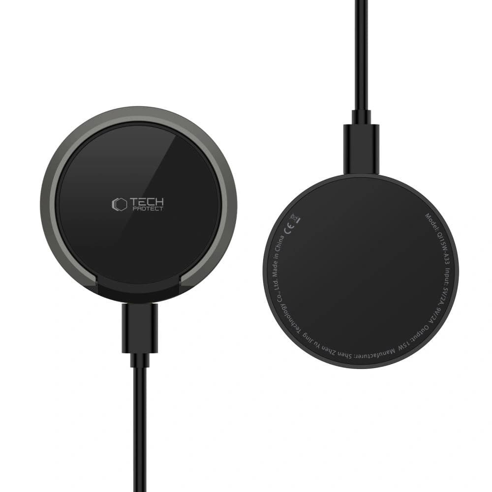 [CR] Tech-Protect QI15W-A33 Magnetic MagSafe Wireless Charger Black - 4