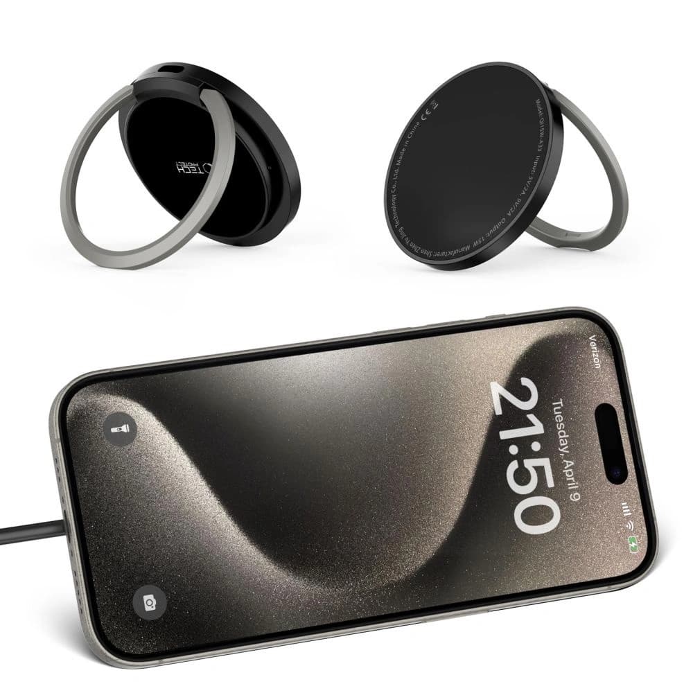 [CR] Tech-Protect QI15W-A33 Magnetic MagSafe Wireless Charger Black - 5