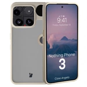 Bizon Case Angelo Nothing Phone (3) semi-transparent with a beige frame